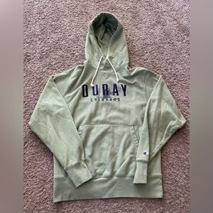 Ouray Colorado Champion Reverse Weave Hoodie Green Men Size Medium